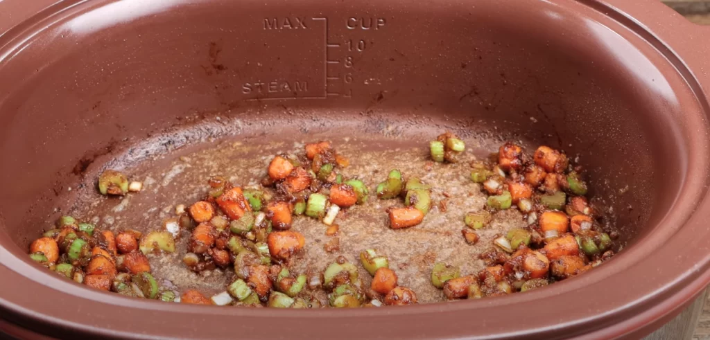 flour sprinkled for rue for beef stew